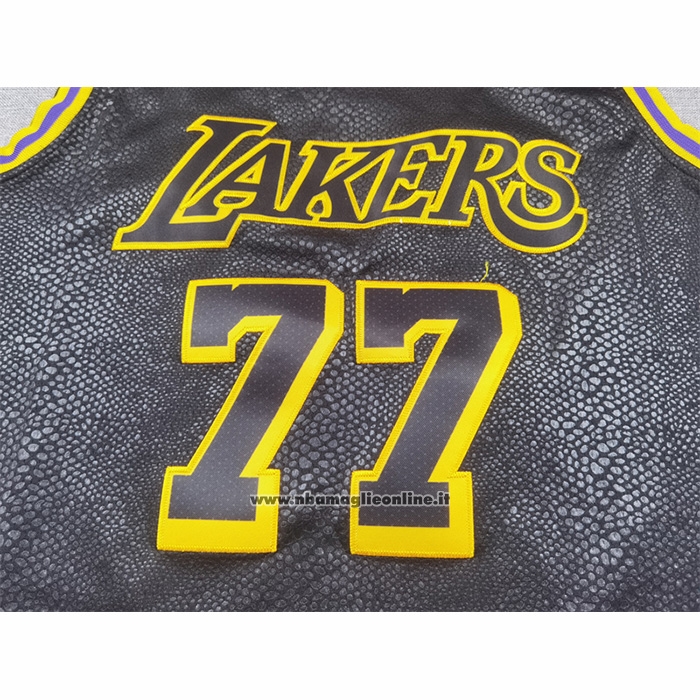 Maglia Bambino Los Angeles Lakers Luka Doncic No 77 2024-25 Nero